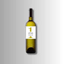 ENA Chardonnay Weißwein mit goldener Eins auf schlichtem Etikett, freigestellt vor hellem Hintergrund.