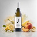 „Château Julia Chardonnay 2025 von Domaine Costa Lazaridi mit Zitrone, Pfirsich, Ananas, Banane und weißen Blüten.“