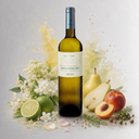 „Skouras Moschofilero 2025 mit Limette, Birne, Pfirsich, Apfel und weißen Blüten.“