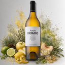 „Papagiannakos Retsina Origins 2024 mit Zitrone, Limette, Apfel, Pfirsich und mediterranen Kräutern.“