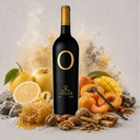 „Flasche Ovilos Weißwein von Ktima Biblia Chora mit Zitrusfrüchten, Apfel, Aprikose, Honig und Nüssen“
