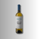 Flasche Sigalas Santorini Assyrtiko mit blauem Verschluss und klassischem Etikett.