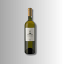 Sigalas Nyxteri aus Santorini, weiße Etikette auf grüner Flasche mit goldener Kapsel.